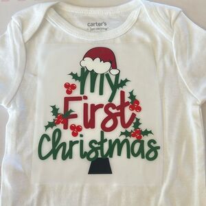 You pick size- made to order baby onesie my first Christmas Day